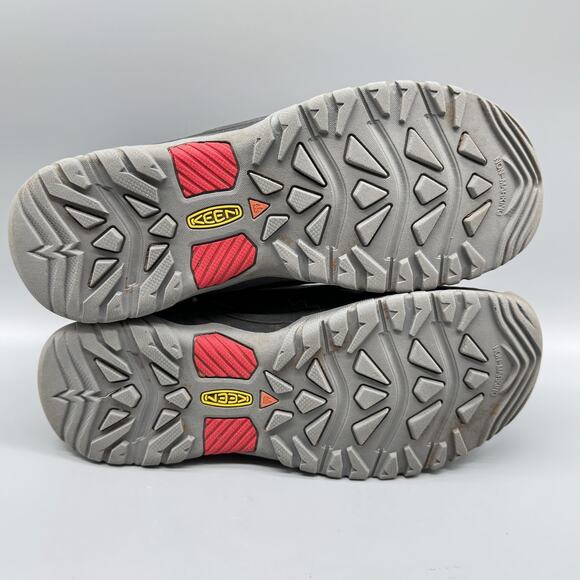 Keen Shoes Womens 6 Gray Black Targhee Mid Waterproof Hiking KEENDRY Trail Boots - Picture 8 of 10